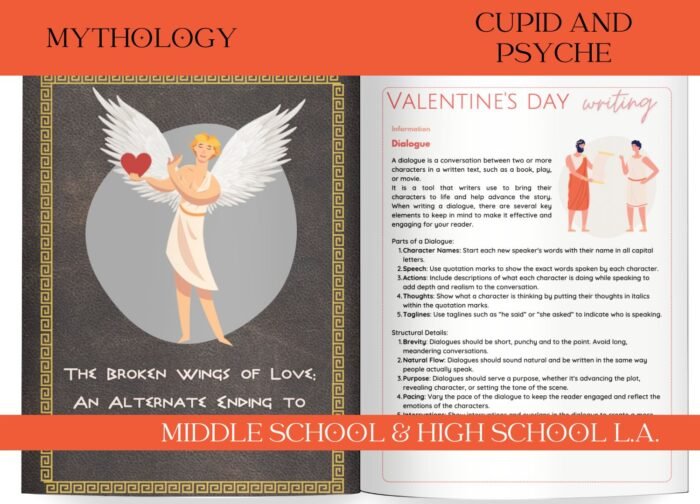 Myth unit study valentine's day cupid and psyche printable