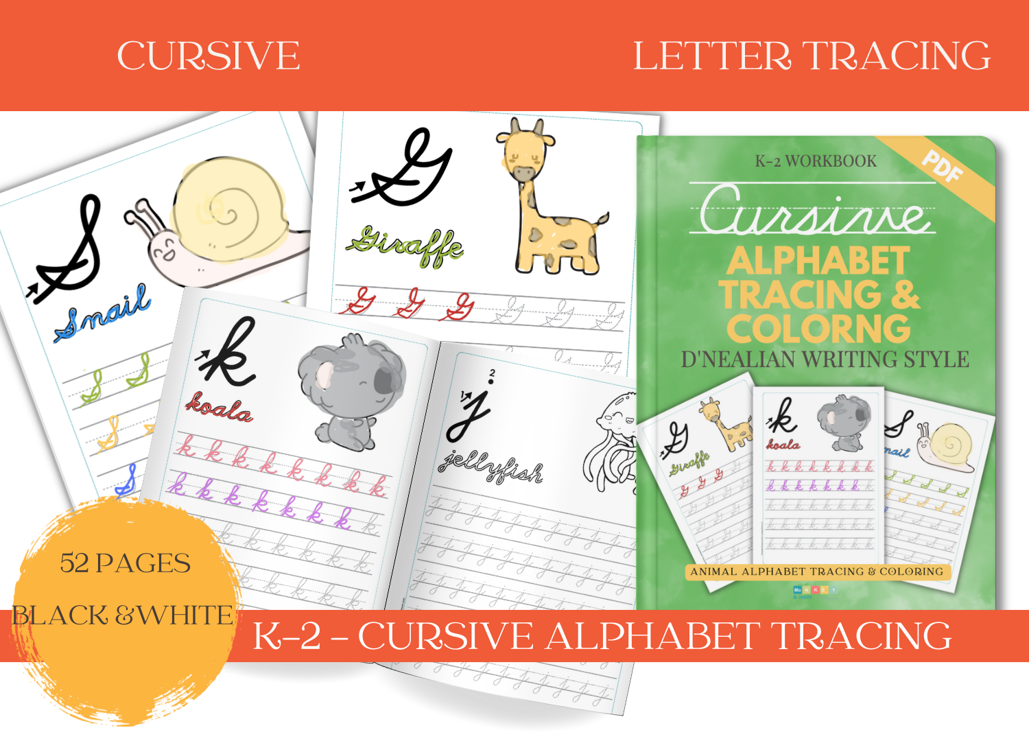 Cursive handwriting workbook for kids: Cursive for beginners. letter  tracing & Handwriting booK PDF