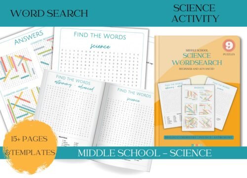 Science Word Search Puzzle for middle school