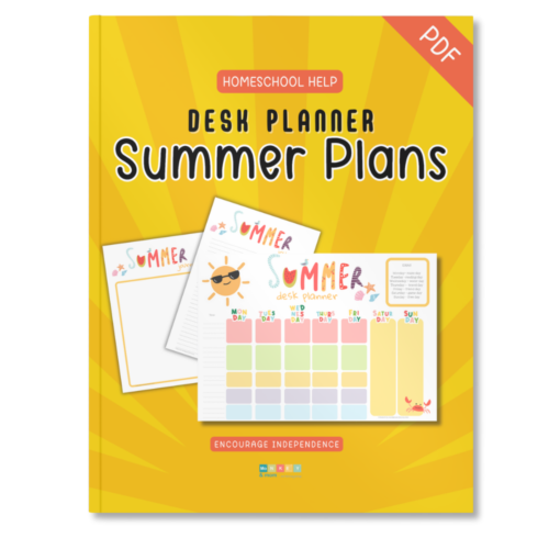 Desk Planner Printable for Kids-Summer edition