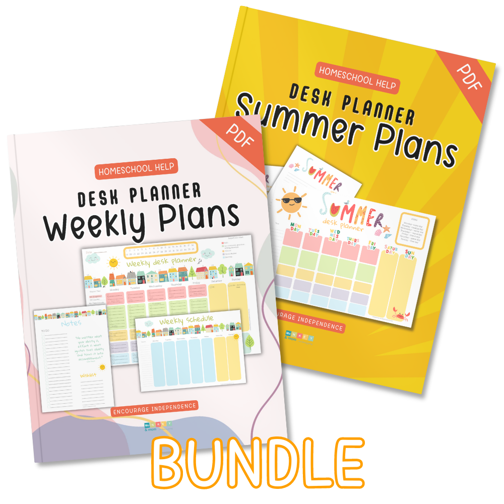 Kids Planner Printable for Desk – Pack of 2 Templates
