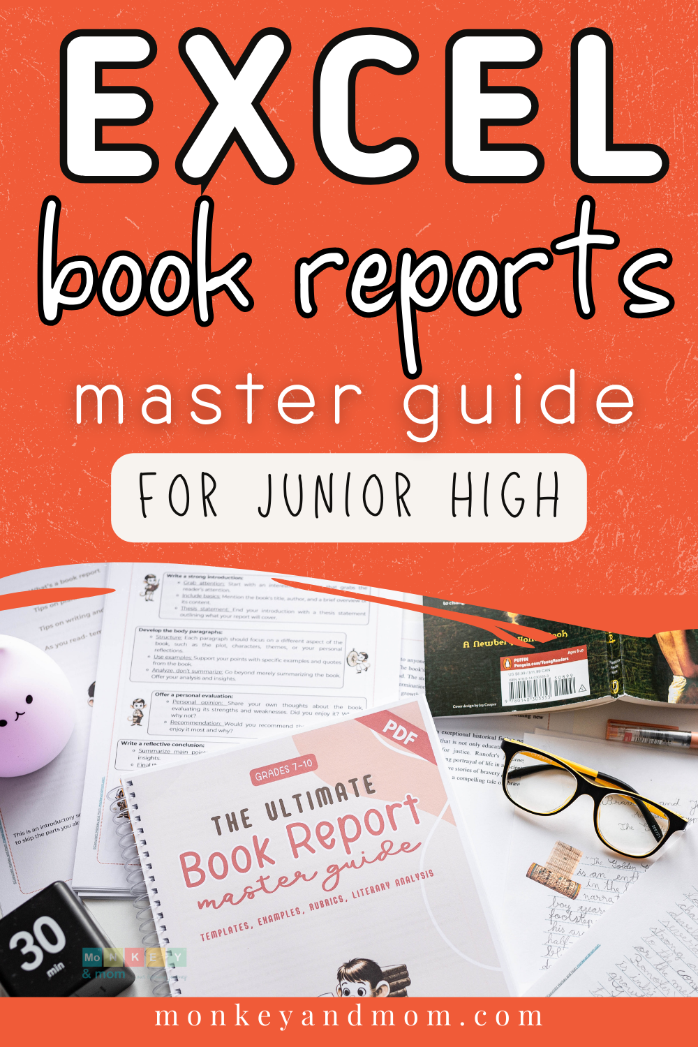 Excel at book reports- junior high master guide by monkey and mom