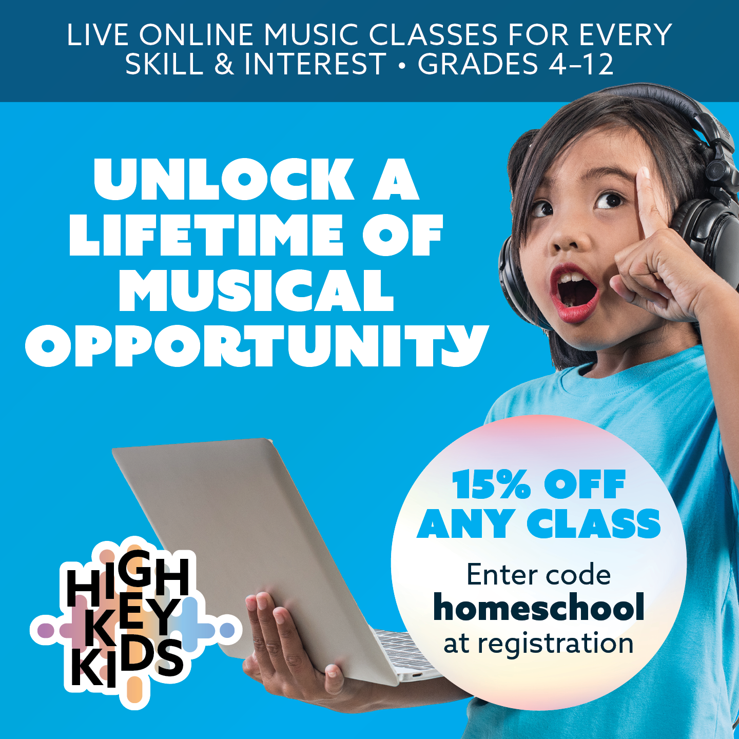Online Music Classes with Great Bend Center for Music HighKey Kids™ 13 HighKeyKids ProgramGraphicWithDiscountCode
