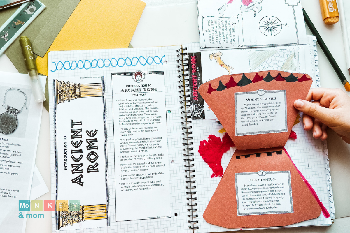 Interactive History Lessons with History Pockets from Evan Moor 25 History Pockets Ancient Rome Evan moor Review by monkeyandmom13
