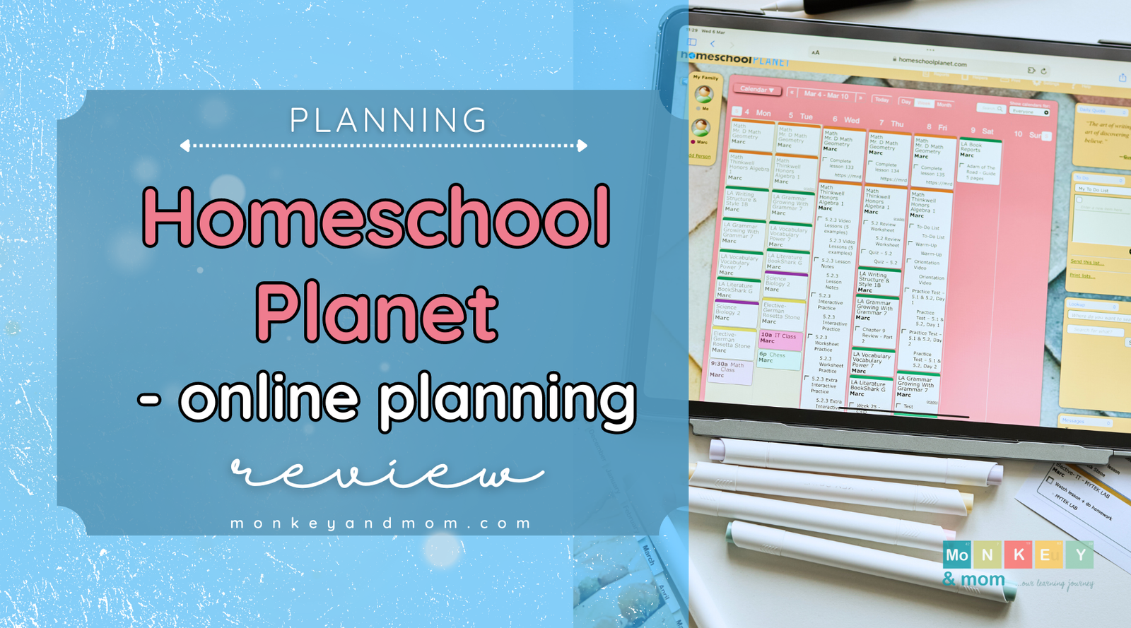 The Only Online Homeschool Planner You’ll Ever Need | A Homeschool Planet Review