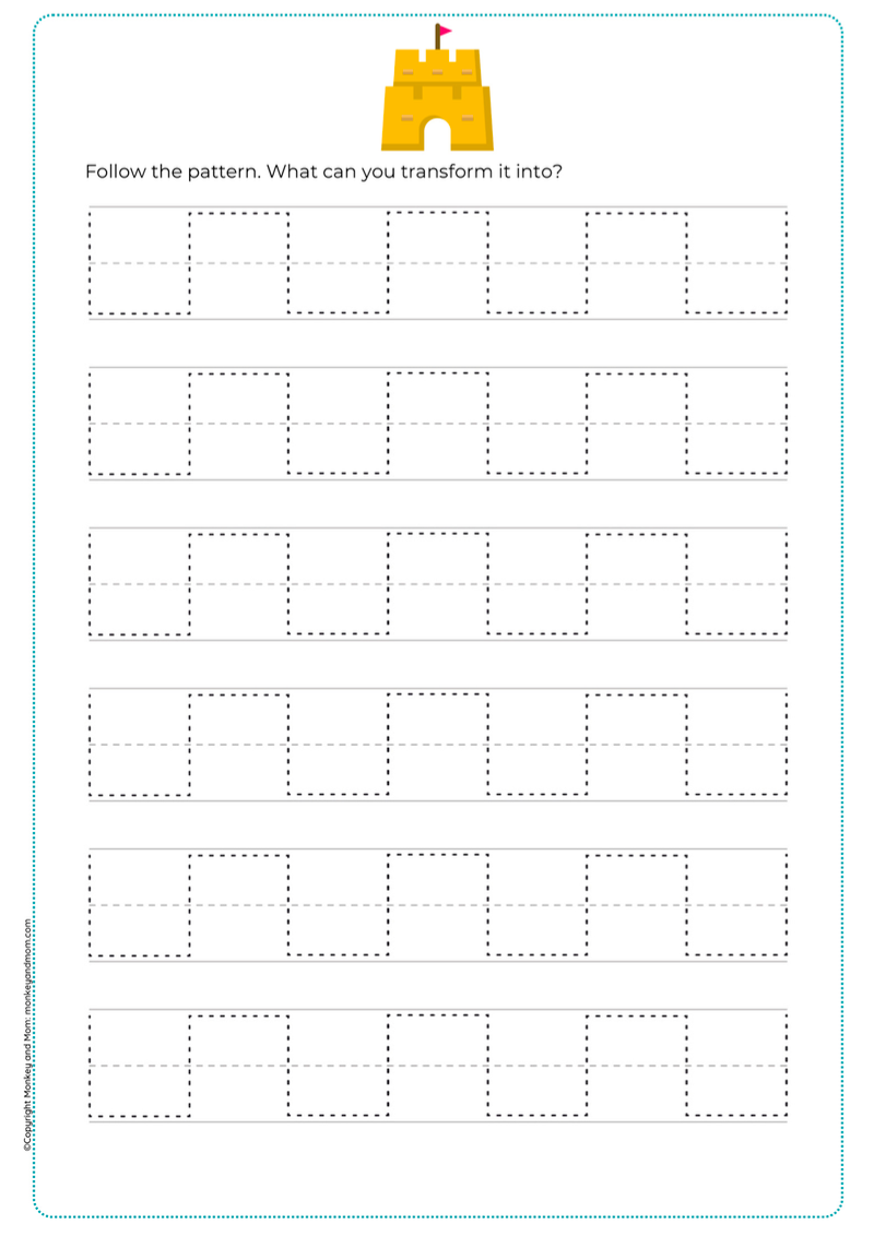 Pencil Practice Worksheets Printable - PreK
