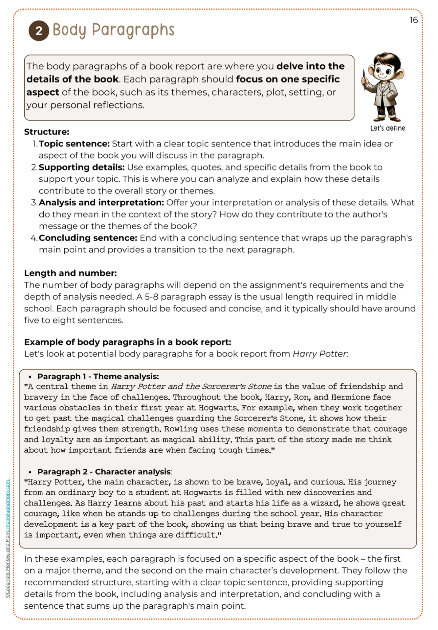 How To Excel At Junior High Book Reports: Free Book Report Template ...