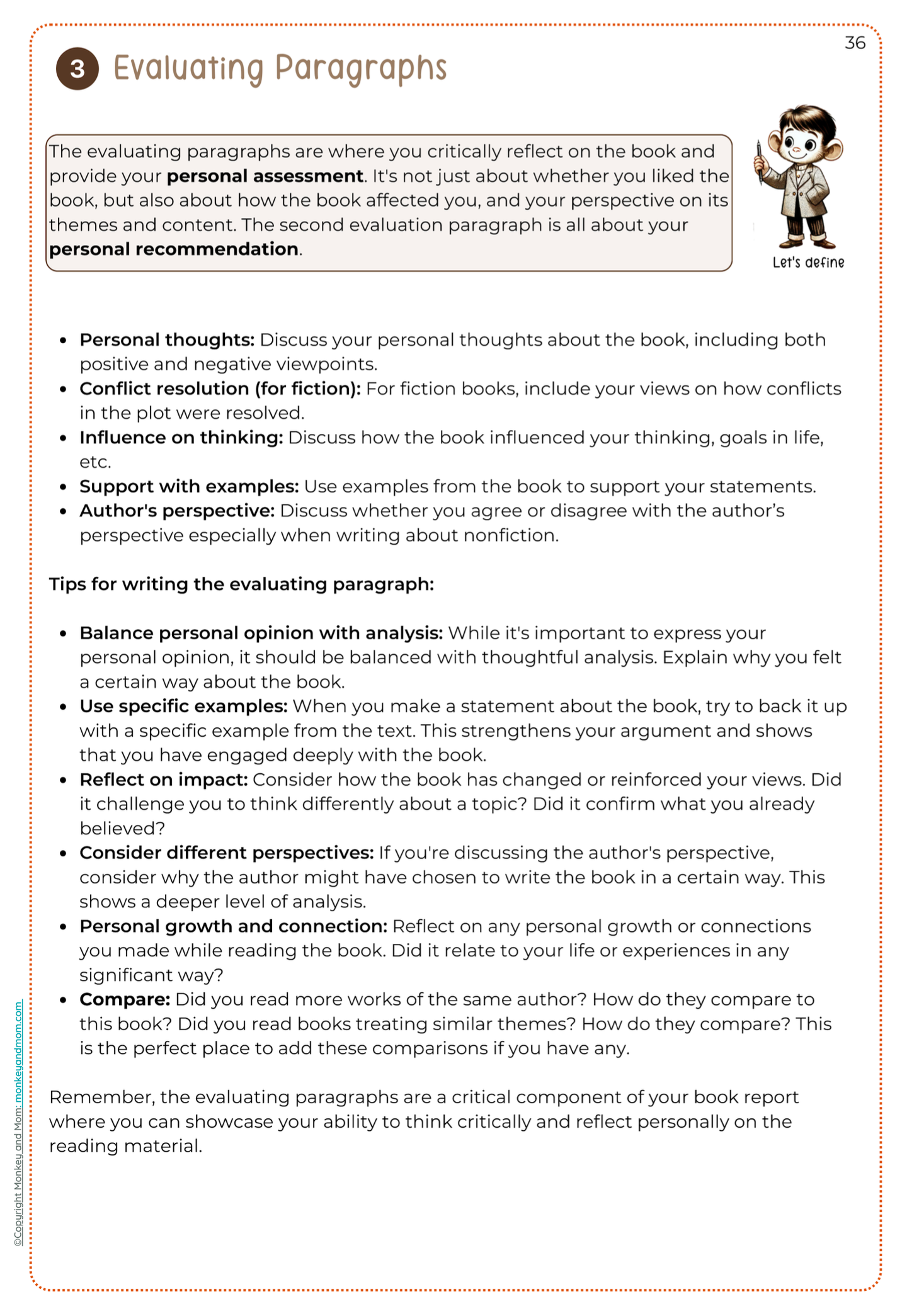 How To Excel At Junior High Book Reports: Free Book Report Template ...