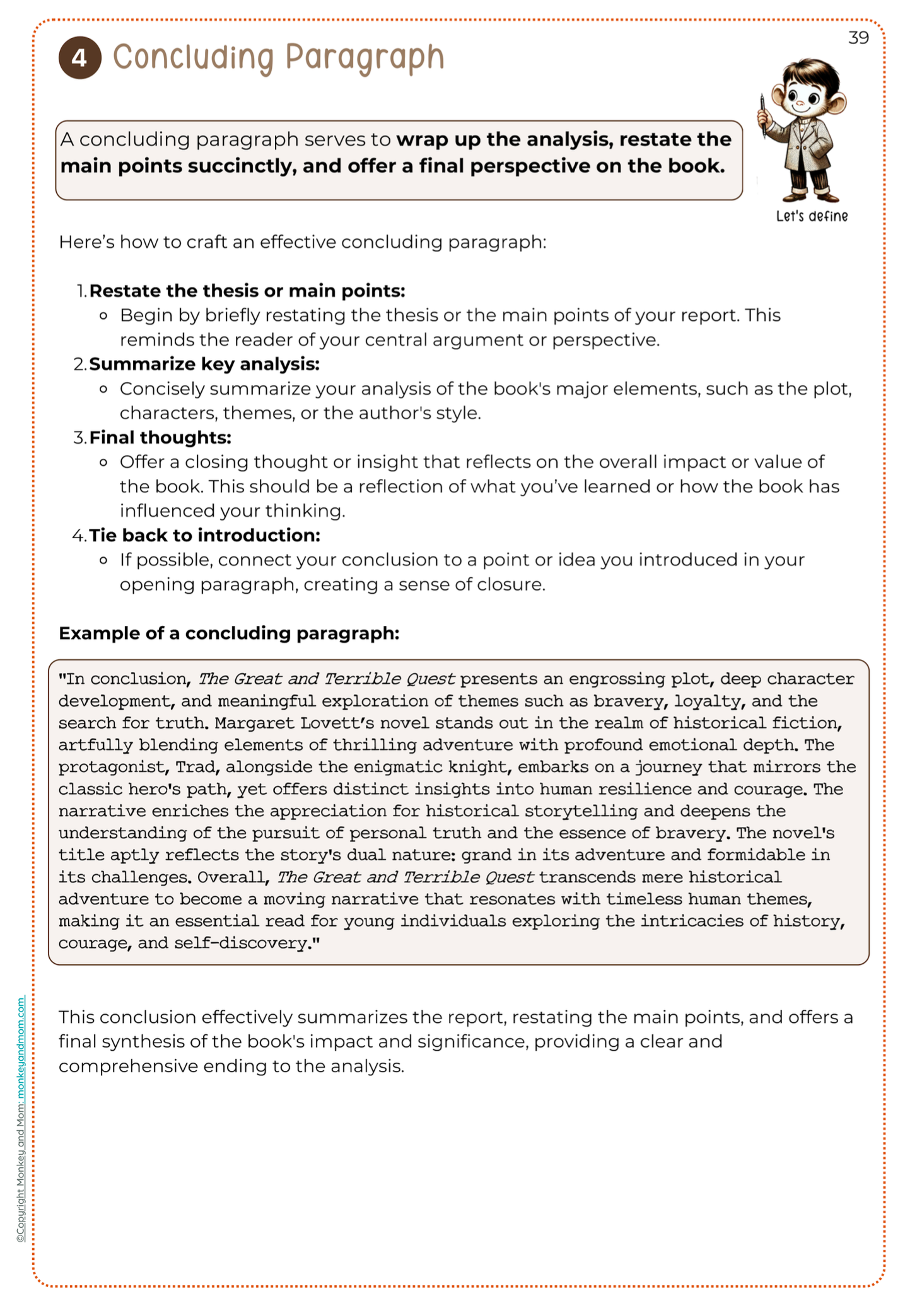 How To Excel At Junior High Book Reports: Free Book Report Template ...