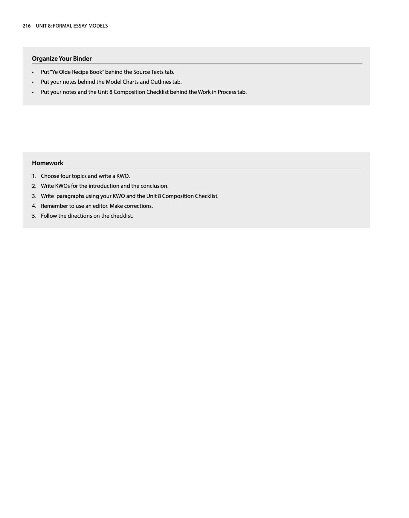 An iew structure and style for students review from doubt to