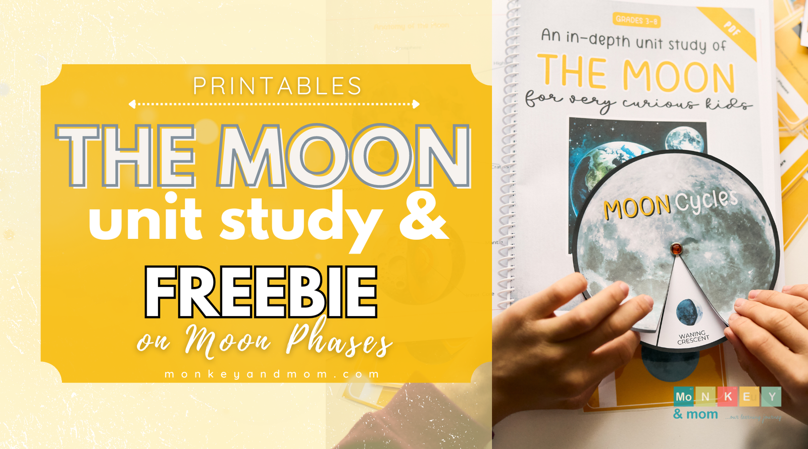 The moon phases worksheet freebie and moon unit study printable