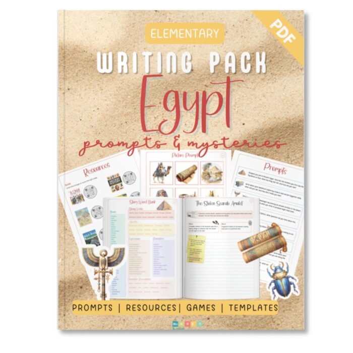 Egypt printable activity writing mystery prompts for elementary