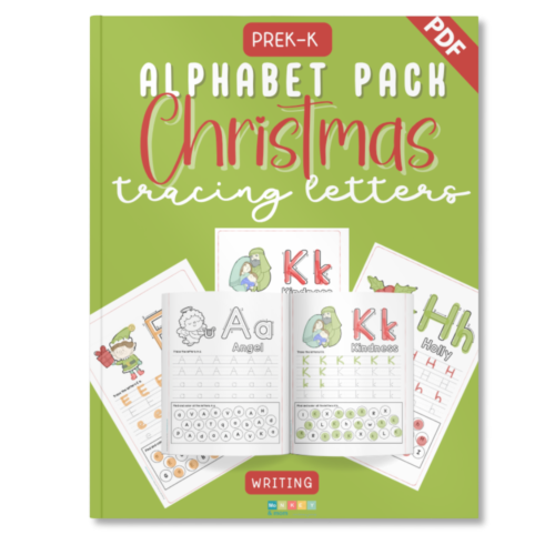 Christmas Alphabet - Letter Tracing Printable Workbook for PreK-K